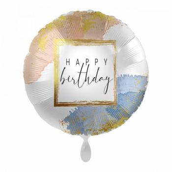 Glitzernder Folienballon Happy Birthday