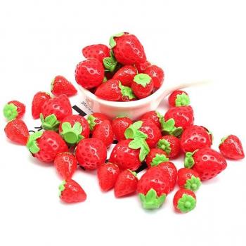 BoxiSlime Clear Slime Strawberry Decorations