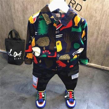 2PCS WLG Boys Spring Autumn Clothing