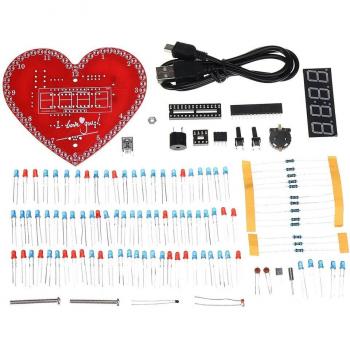 Lámpara LED de Agua con Despertador en Forma de Corazón