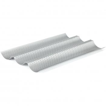 GOURMEO Baguette-Backblech (für 3 Baguettes) mit Antihaftbeschichtung in