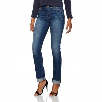 For all mankind Kimmie Straight, Jean Droit Femme, Bleu