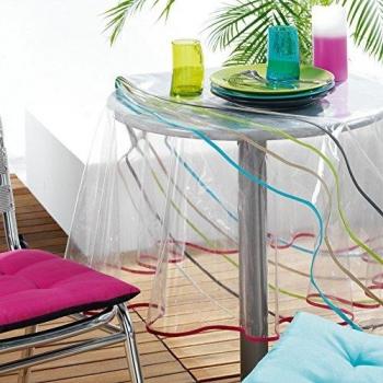 Nappe ronde en PVC taupe 180 cm