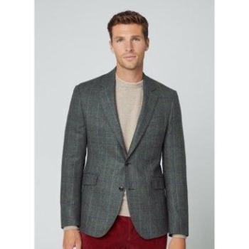 Veste de Ville Hackett London Homme HM443289 – Laine Tattersal Vert 48/32 – Style Classique