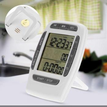 LCD 3‑Channel Programmable Kitchen & Lab Timer – 99‑Hour Countdown