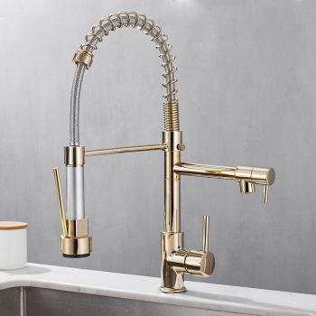 Robinet Extractible Doré pour Cuisine