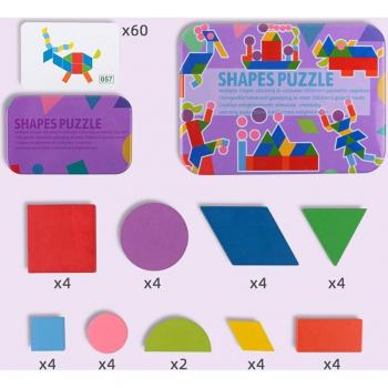 Grappige Houten Vormen Puzzel voor Kinderen