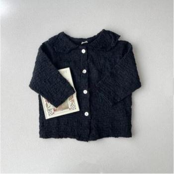2022 Girls' Mori Style Ruffle Long Sleeve Cotton Shirt