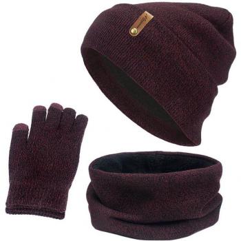 Hütte-Ring-Set: Mütze, Schal, Handschuhe – Unisex Winterstrick