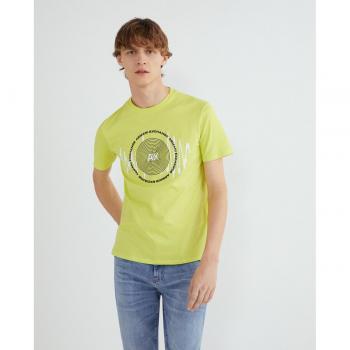 Camiseta de manga corta amarilla Armani Exchange