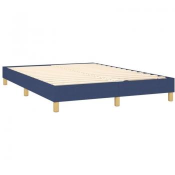 Sommier 140x200 cm à lattes, cadre de lit bleu – TDL0207339