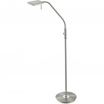 Trio LED-Stehleuchte Bergamo mit 12 Watt LED-Leuchtmittel und nickelmatt Farbe