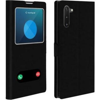 SiliconeSafe – Cover Galaxy Note 10 Nero, sportello doppio finestra