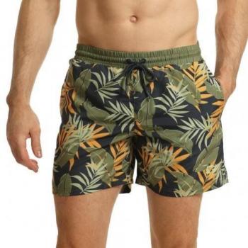 Coastal Trek Black‑Blue Swim Shorts