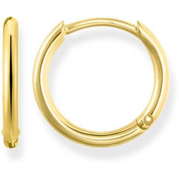Pendientes de aro pequeños de plata con baño de oro de 18k Thomas Sabo