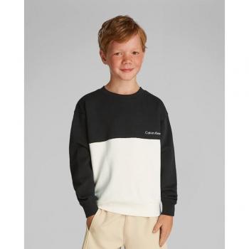 Calvin Klein Hoodie Color Block Terry Nero per 16‑anni