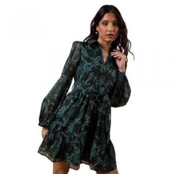 Oasis Teal Mini Dress with Organza Collar – Women's Size Range (UK)