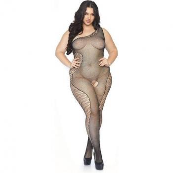 Leg Avenue Combinaison 89240X Épaule Nu en Résille avec Ornements GT