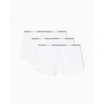 Emporio Armani 2XL White Stretch Cotton Boxer Trio