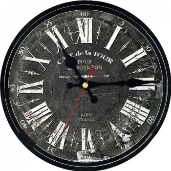 Horloge Fermière Rustique en Bois Noir 16