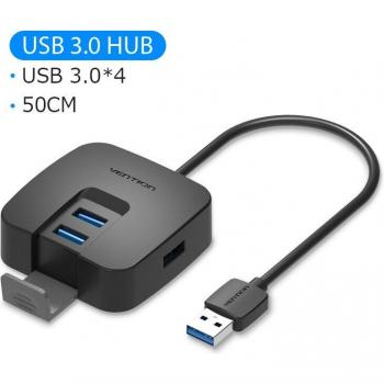 Enchufe USB 4x3.0 con Entrada de Carga Micro‑USB
