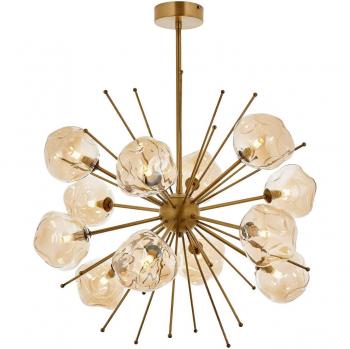 Lampada a sospensione Avonni AV-1777-13E con 13 diffusori in oro