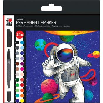 Marabu Marcatore Permanente Multicolore 24pz