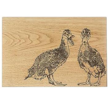 The Just Slate Quacking Duck Oak Plate