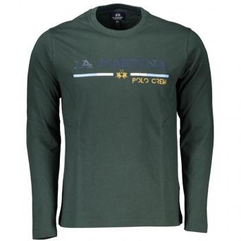 La Martina Long Sleeve Green Crew Neck T-Shirt