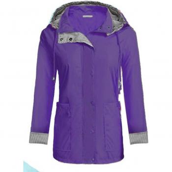 Hooded Raincoat for Women with Pockets