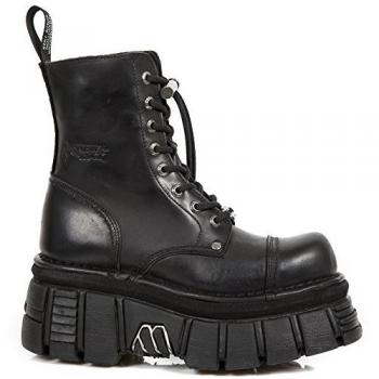 NEW ROCK Combat Boots M-NEWMILI083-S21 in Schwarz