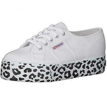 SUPERGA 2790 PRINT PLATFORM, Scarpe con Lacci, Donna, Multicolore (White/Zebra A1Q), 37 EU