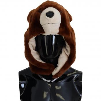 Brauner Ganzkopf-Hut aus Polyester