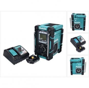 Makita DMR 301 RA1 Baustellenradio – 12 V/18 V Akku, 2,0 Ah + L, FM/DAB+/Bluetooth