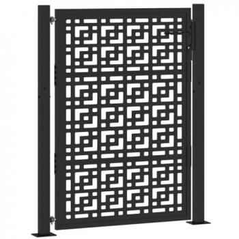 VidaXL Abschließbares Gartentor 105x130 cm Schwarz