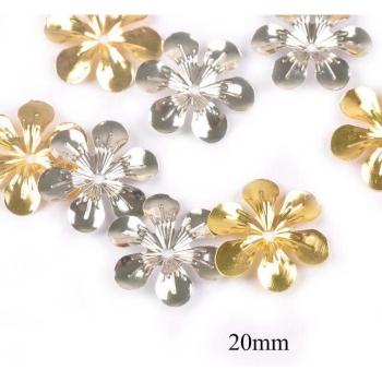 20pcs Vintage Silver Flower Filigree Connectors for DIY Jewelry