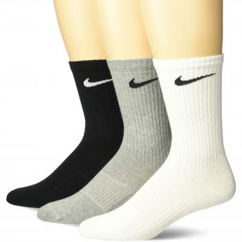 Nike Unisex Trainingssocken 3 Paar Lightweight Crew, Mehrfarbig, Gr. 34–38