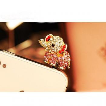 Accesorio Elefante con Tapón Antipolvo para Auriculares 3.5mm