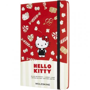 Taccuino Moleskine Edizione Limitata Hello Kitty Large Copertina Rigida A righe Rosso