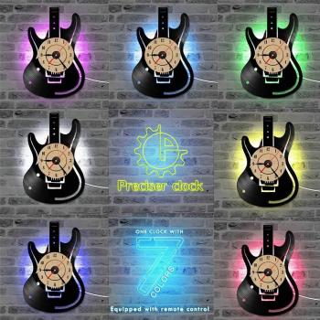 LED Guitar Wall Clock