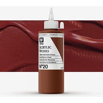 AV Studio Acrylic: 200ml bottle Burnt Sienna