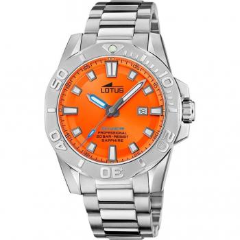 Reloj Lotus Diver 18926/3 hombre acero naranja
