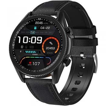ANSUNG Smartwatch Uomo, Orologio Fitness con Chiamate Bluetooth, Rilevamento della Frequenza Cardiaca, Monitoraggio del Sonno e dell'Attività Fisica, Schermo Touch a Colori, Compatibile con iOS e Android