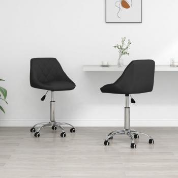 Mesa de Jantar com Cadeiras Giratórias VidaXL Preto Couro Fake
