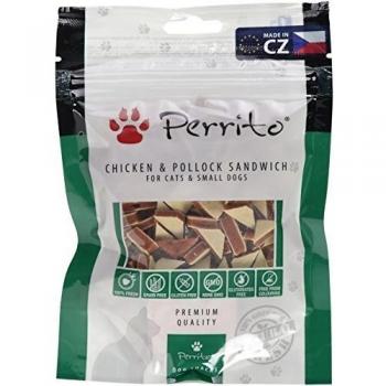 Perrito cani portapremio Chicken e Pollock Sandwich, Sandwich di Pollo e Pollock in sottili strisce, 100 g