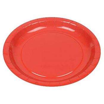 Ronde bio 20 cm – pack de 10 pièces rouges