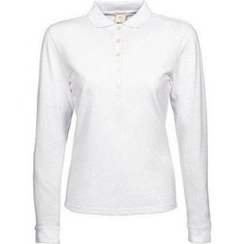 Damenlangarm-Polo TeeJays mit Stretch‑Material bis 3XL