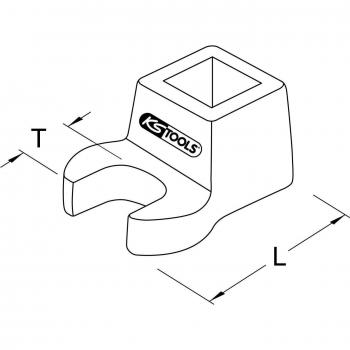 Llave de pata de cabra Kstools BRONZEplus, llave fija 1/2 15 mm