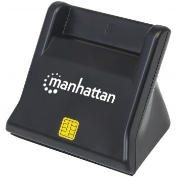 Manhattan 102025 KVM avec lecteur de carte à puce noir, interface USB 2.0