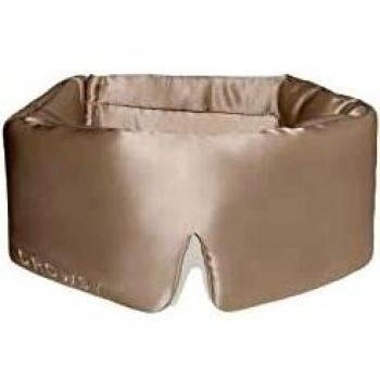 Drowsy Sleep Co Dusty Gold Silk Sleep Mask: Total Darkness for Uninterrupted Sleep